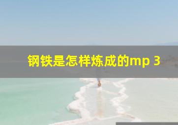 钢铁是怎样炼成的mp 3